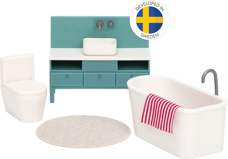 Lundby basic bathroom furniture set for a dollhouse