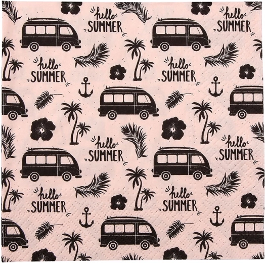 Paper napkins 33 × 33 cm with car design, 20 pcs