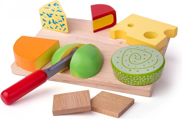 Bigjigs Toys puidust juustukomplekt lõikelaual