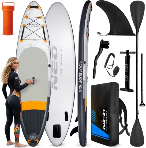 Neo-Sport Aquasurf 10’6 täispuhutav aerulaud (SUP) 320 × 84 × 15 cm – komplekt tarvikutega