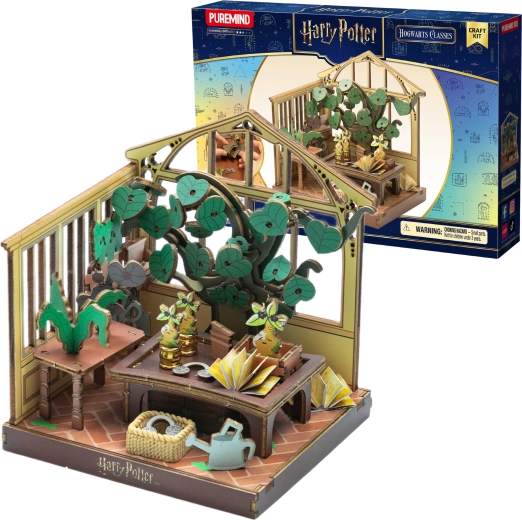 Puremind Harry Potteri kokkupandav puidust 3D pusle – kasvuhoone, taimetarkuse tund