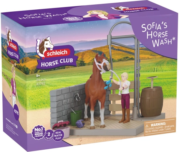 SCHLEICH Horse Clubi Sofie hobuste pesuboks funktsionaalse dušiga