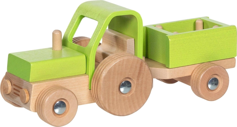 Puidust traktor haagisega Goki