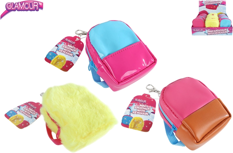 Glamour Mini Backpack with Keychain, 10 cm