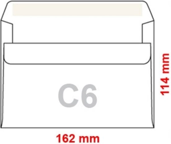 Isekleepuvad postümbrikud C6 50 tk