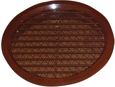 Ventilatsioonirest võrguga, läbimõõt 125 mm, pruun