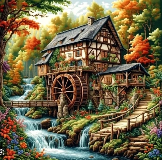 Norimpex teemantmaal „Veski metsas” 30 × 40 cm – 1 tk