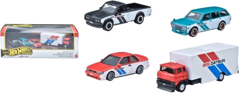 Hot Wheels premium-komplekt 4 autoga BRE Datsun