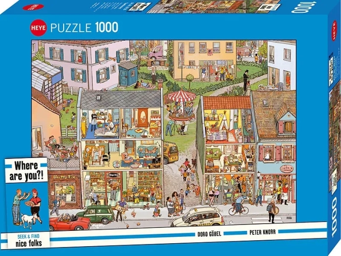 HEYE Seek & Find Puzzle: City Houses, 1000 Pieces
