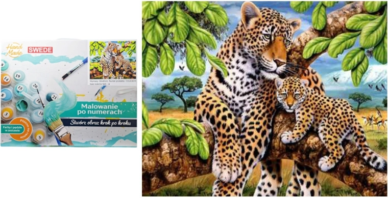 Paint by Numbers – Cheetahs in a Tree