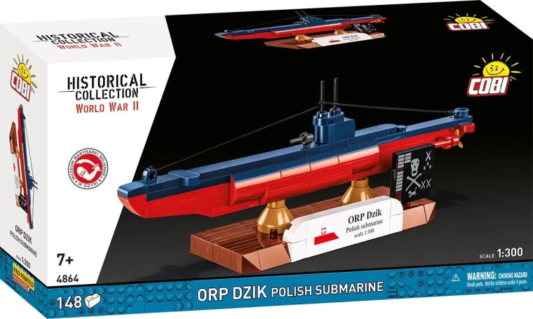 COBI ORP Dzik ehituskomplekt – Poola allveelaev 1:300 (148 osa)