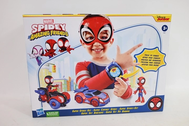 Spidey and His Amazing Friends – set of 2 vehicles and 2 figures with mask and wristband
