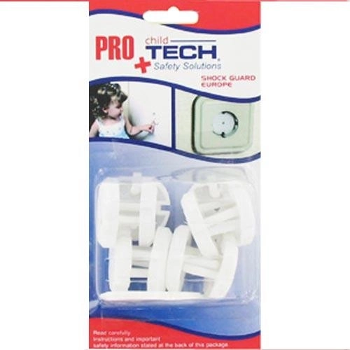 Round electrical outlet covers with key PROtech, 12 pcs