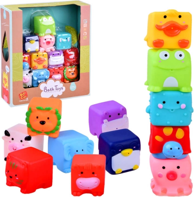 Kummist vanniloomade mänguasjad, 12 tk