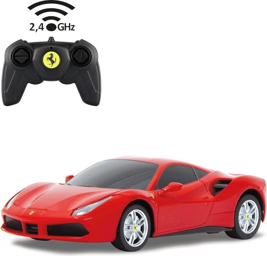 Jamara Ferrari 488 GTB RC Car 1:24 Red 2.4 GHz - 1 piece