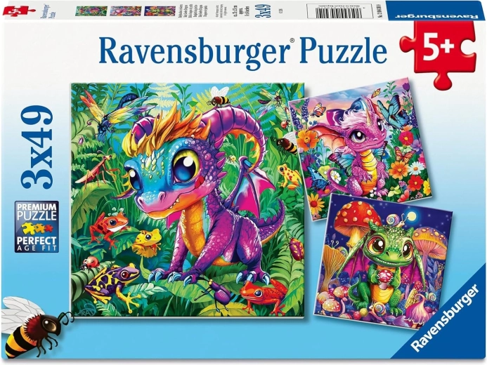 Ravensburger pusle Draakonibeebid avastavad loodust 3×49 tükki