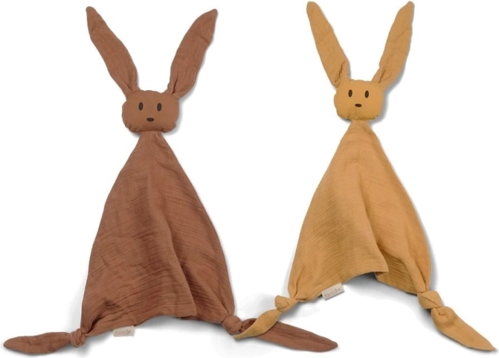 NuuRoo ado musliinist kaisulapp caramel café/golden yellow (2 tk)