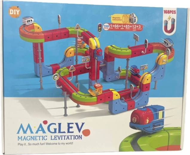Maglev Train Track with Magnetic Adhesion – 168 Pieces