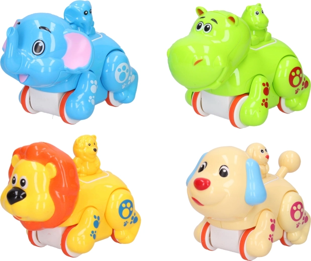 Rolling Animal 11.5 cm – hippo, dog, lion, elephant