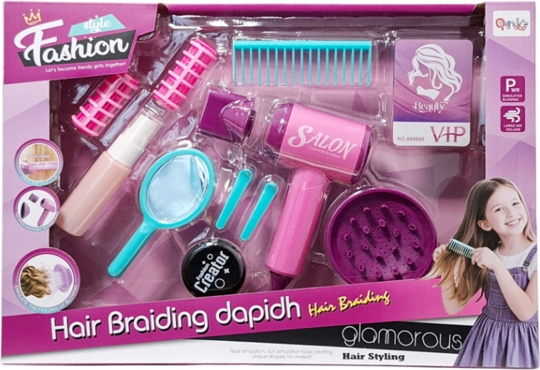 Juuksurisalongi komplekt patareitoitel fööniga