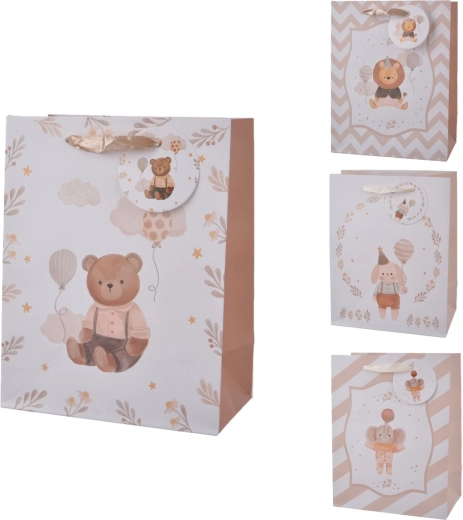 MIMI Beige Gift Bag (18 × 10 × 23 cm)