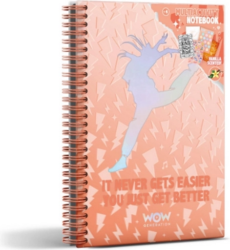 WOW Generation lõhnastatud märkmik A5 baleriin kleepsudega