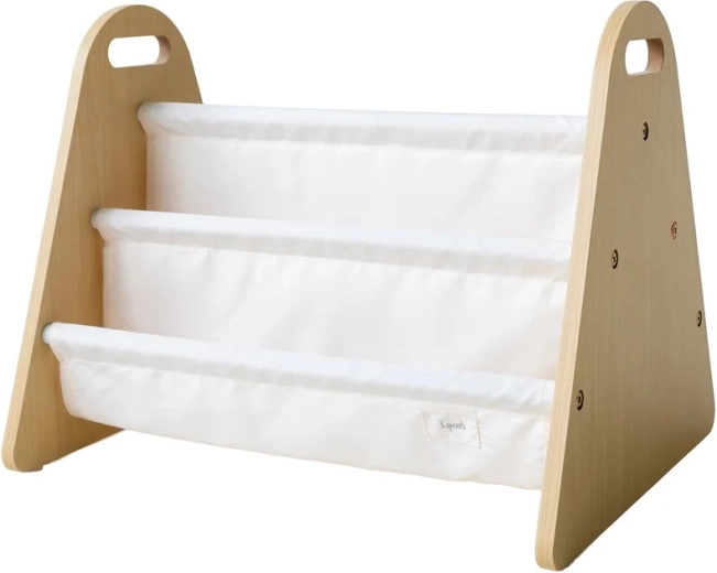 Double-sided book rack 3 Sprouts cream