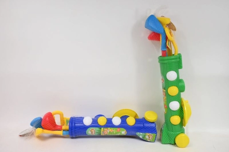 Laste golfikomplekt ratastega kotiga