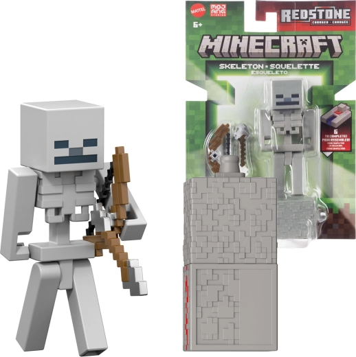 Minecrafti Skeletoni kujuke Redstone Charged sarjast koos lisatarvikutega
