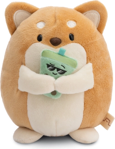 Plüüsist Shiba Inu Hiro MyMochi 16 cm koos bubble teega kinkepakendis