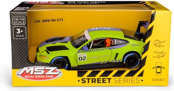 MSZ BMW M4 GT3 mõõtkavas 1:24, roheline