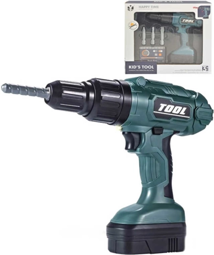 Children’s cordless drill/battery-powered screwdriver with 3 attachments - 1 piece