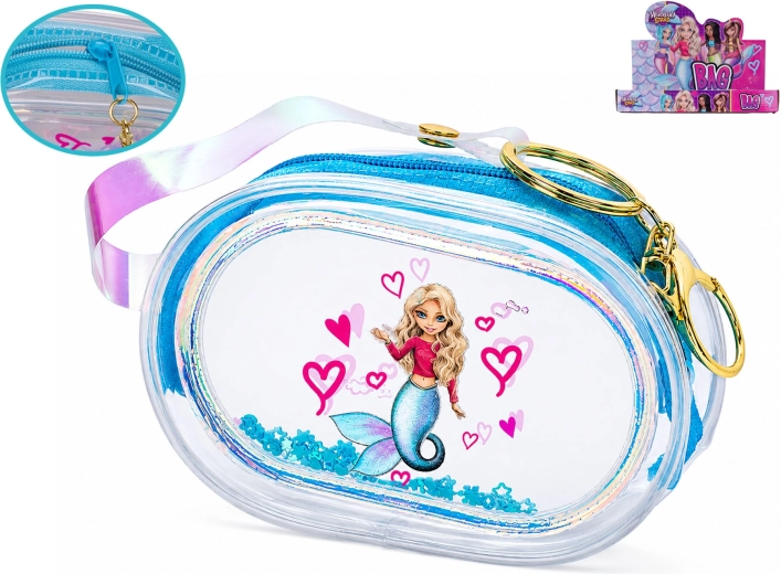 Holograafiline laste rahakott Mermaid Stars 8,5 cm