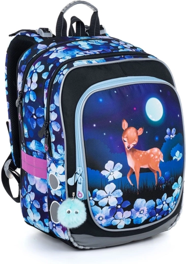 Lightweight school backpack with a fawn Topgal Endy