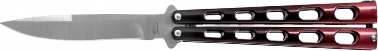Kokkupandav balisong-nuga 9 cm must‑punane alumiinium JOKER