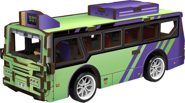 2Kids Toys 3D puidust kokkupandav buss