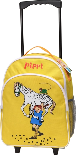 Kids’ wheeled travel suitcase Pippi, yellow