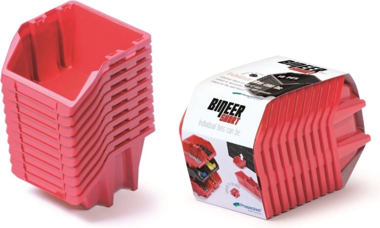 Bineer Short hoiukastide komplekt 10 tk, 180 × 98 × 118 mm, punane