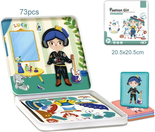 Dress-up Puzzle – Fashion Model in a Metal Tin