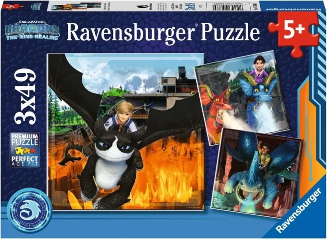Ravensburgeri pusle Kuidas taltsutada lohet: Üheksa kuningriiki 3×49 tükki