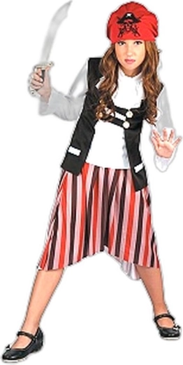 Carnival costume – girl pirate, size M (120–130 cm)