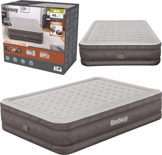 Bestway Queen täispuhutav madrats integreeritud elektripumbaga 203 × 152 × 46 cm