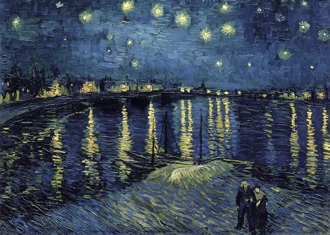 Puzzle RAVENSBURGER Art Collection – Starry Night Over the Rhône, 1000 pieces
