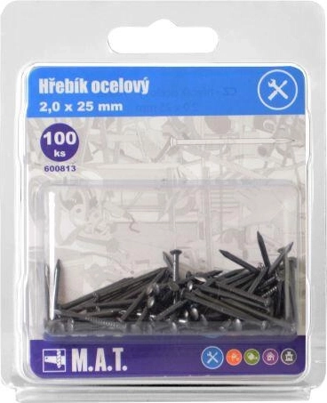 Steel Nails 25 × 2.0 mm (100 pcs)