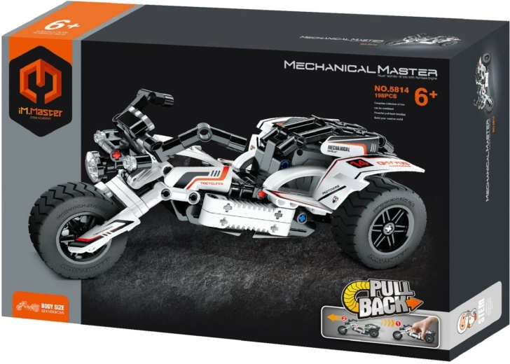 IM.MASTER White Motorcycle Building Set - 1 Piece