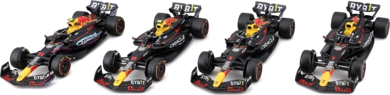 Bburago Formula Racing F1 4 mudeli komplekt Oracle Red Bull Racing 1:43 Verstappen ja Pérez