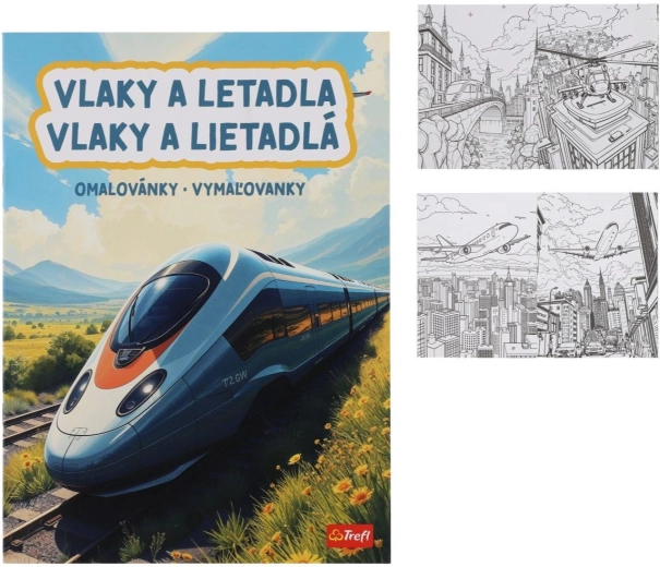 Rongide ja lennukitega värviraamat