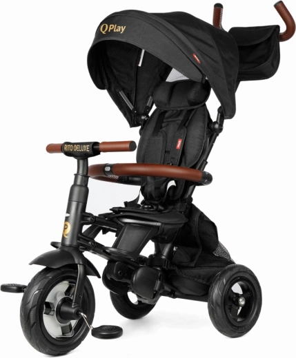 QPlay tricycle rito deluxe rubber black