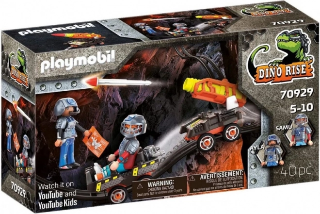 Playmobil Dino Rise Dino Mine rakettidega vagun