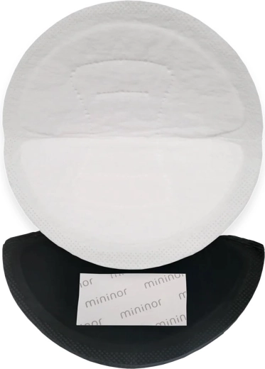 Mininor ühekordsed rinnapadjad, mustad, 24 tk